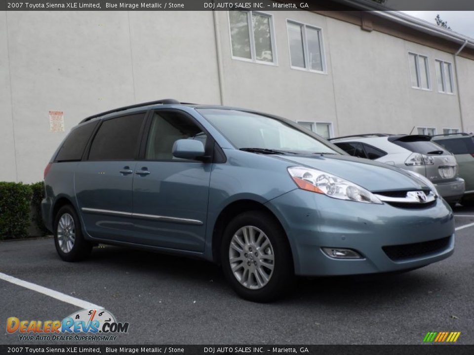 2007 Toyota Sienna XLE Limited Blue Mirage Metallic / Stone Photo #16