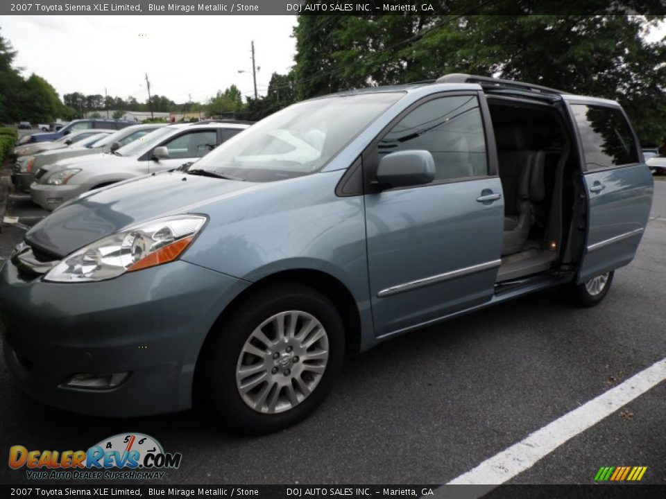 2007 Toyota Sienna XLE Limited Blue Mirage Metallic / Stone Photo #18