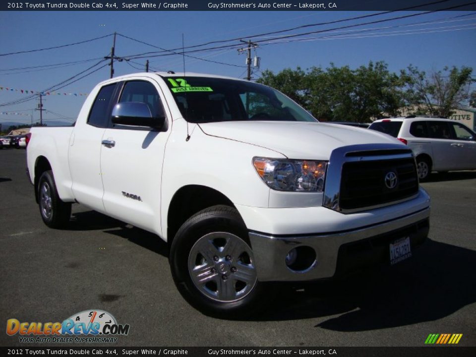 2012 Toyota Tundra Double Cab 4x4 Super White / Graphite Photo #1