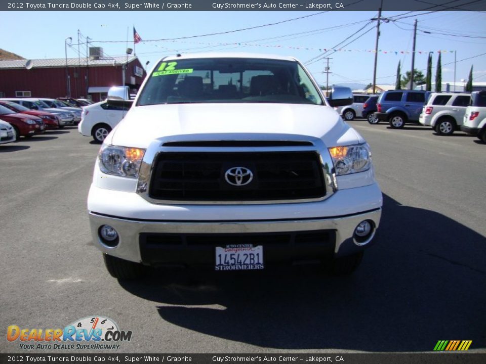 2012 Toyota Tundra Double Cab 4x4 Super White / Graphite Photo #2
