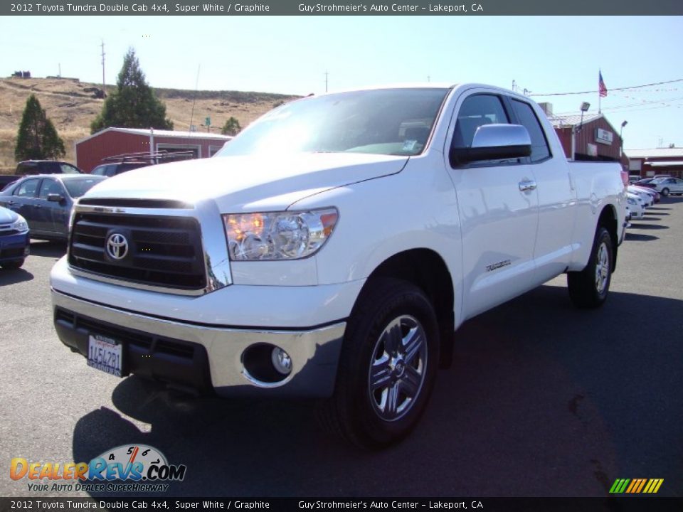 2012 Toyota Tundra Double Cab 4x4 Super White / Graphite Photo #3