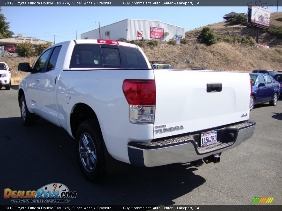 2012 Toyota Tundra Double Cab 4x4 Super White / Graphite Photo #5