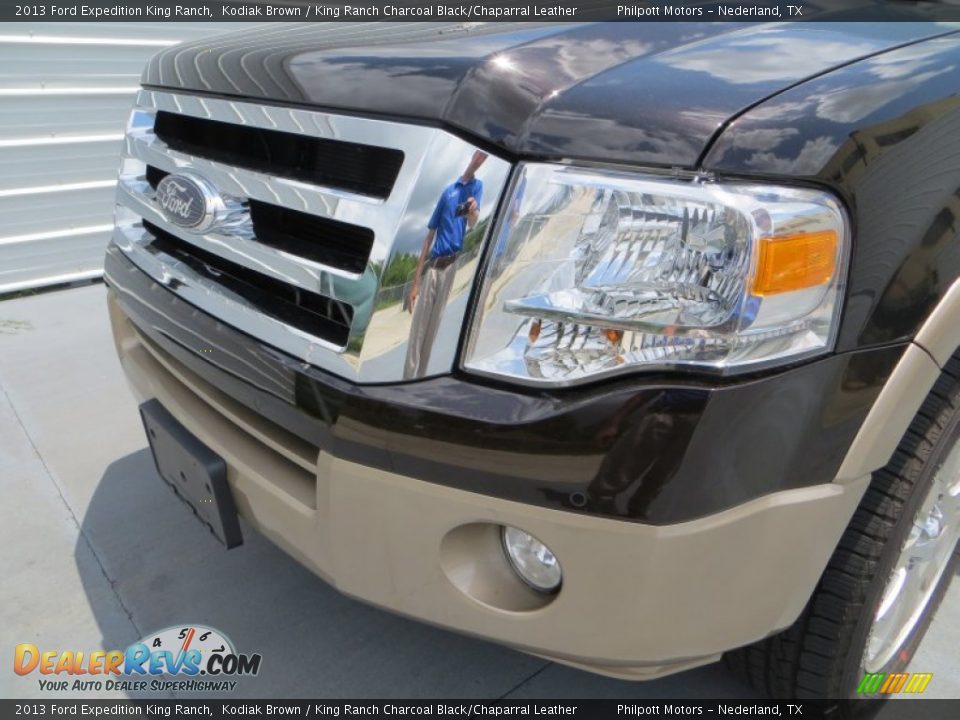 2013 Ford Expedition King Ranch Kodiak Brown / King Ranch Charcoal Black/Chaparral Leather Photo #10