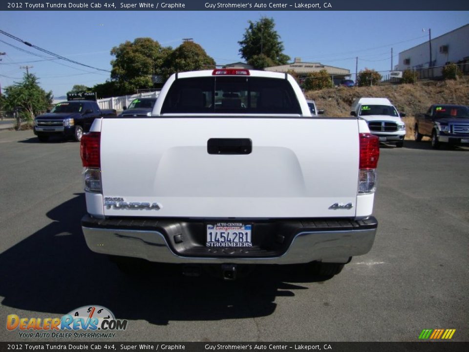 2012 Toyota Tundra Double Cab 4x4 Super White / Graphite Photo #6