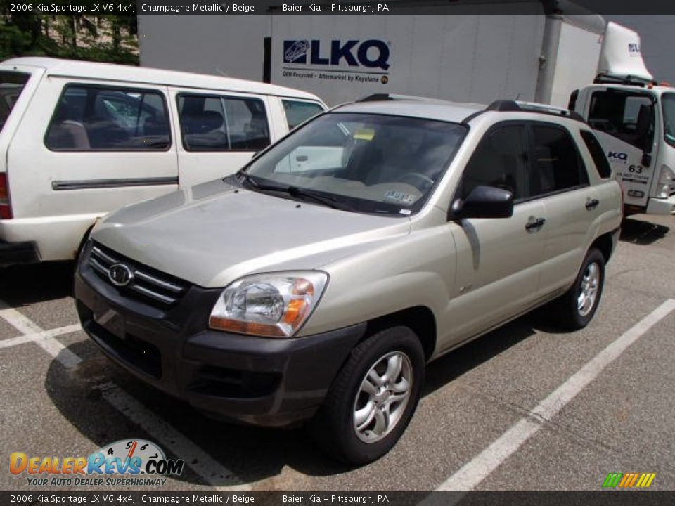 2006 Kia Sportage LX V6 4x4 Champagne Metallic / Beige Photo #3