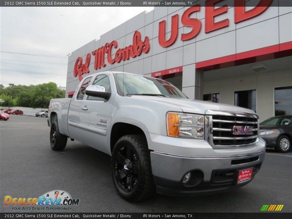 2012 GMC Sierra 1500 SLE Extended Cab Quicksilver Metallic / Ebony Photo #1