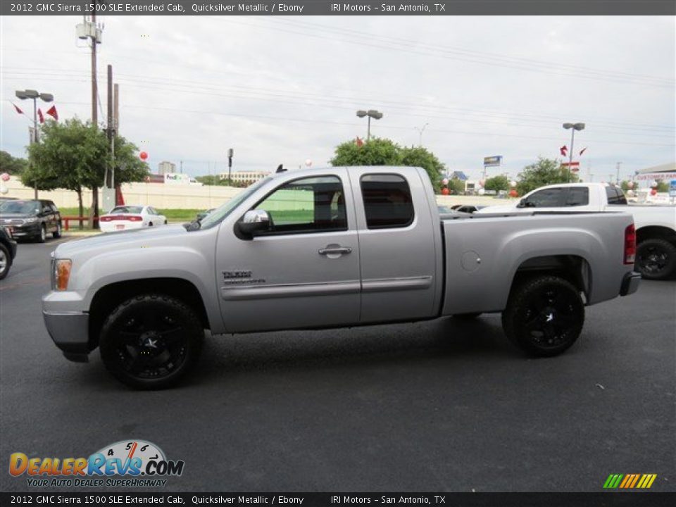 2012 GMC Sierra 1500 SLE Extended Cab Quicksilver Metallic / Ebony Photo #4