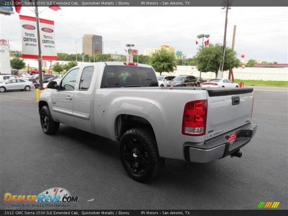 2012 GMC Sierra 1500 SLE Extended Cab Quicksilver Metallic / Ebony Photo #5