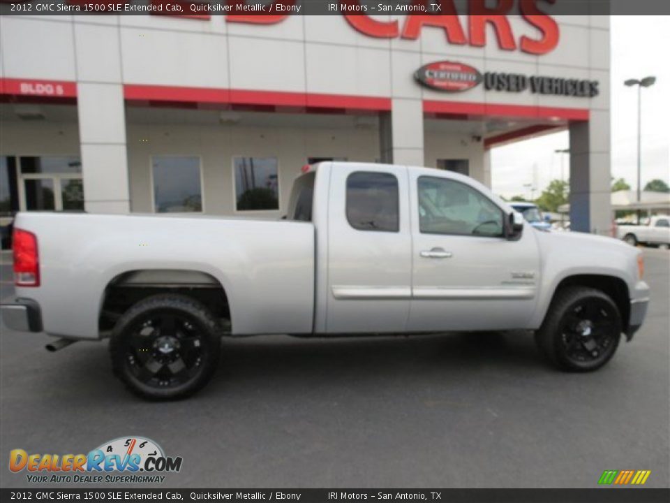 2012 GMC Sierra 1500 SLE Extended Cab Quicksilver Metallic / Ebony Photo #8