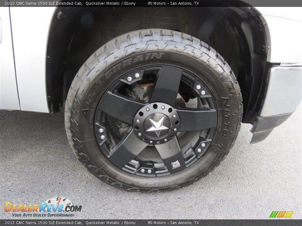 2012 GMC Sierra 1500 SLE Extended Cab Quicksilver Metallic / Ebony Photo #9