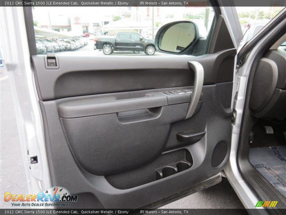 2012 GMC Sierra 1500 SLE Extended Cab Quicksilver Metallic / Ebony Photo #10