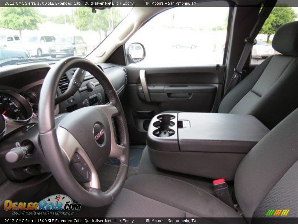 2012 GMC Sierra 1500 SLE Extended Cab Quicksilver Metallic / Ebony Photo #11