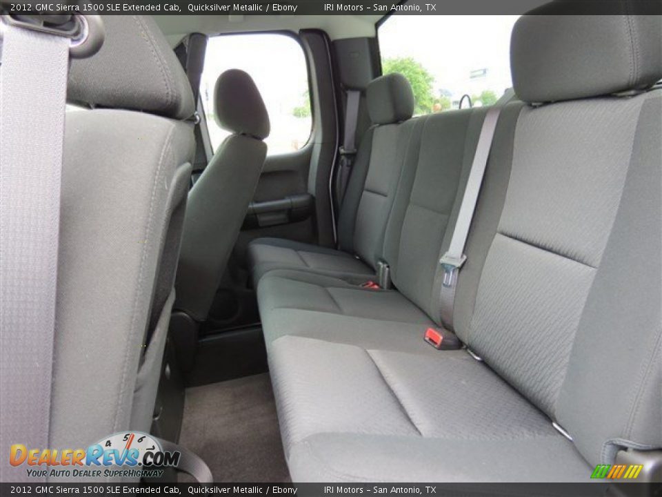 2012 GMC Sierra 1500 SLE Extended Cab Quicksilver Metallic / Ebony Photo #12