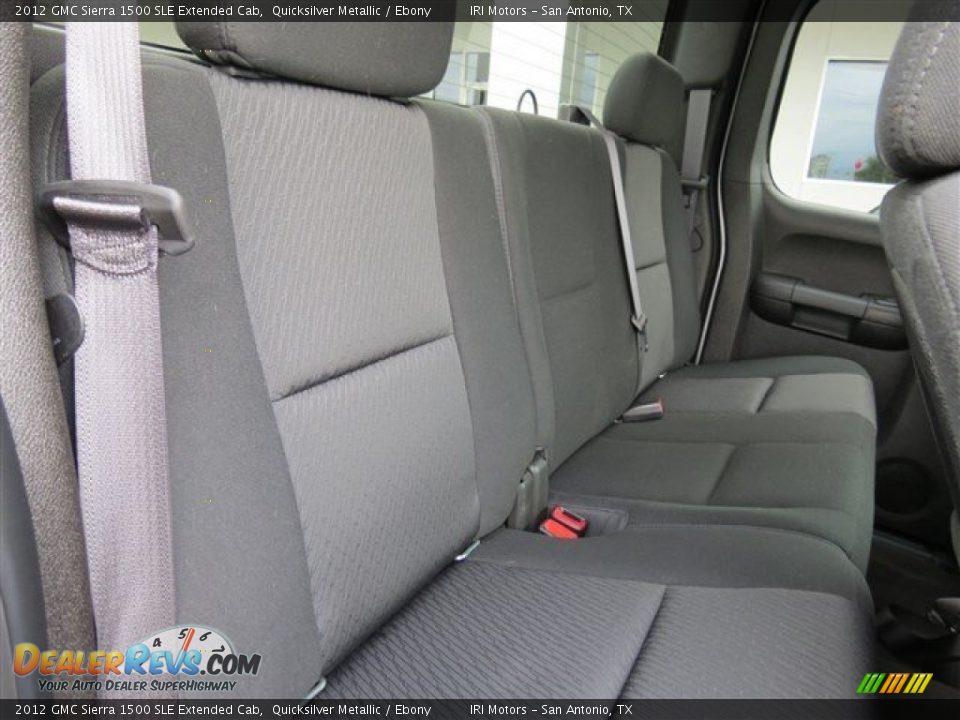 2012 GMC Sierra 1500 SLE Extended Cab Quicksilver Metallic / Ebony Photo #14