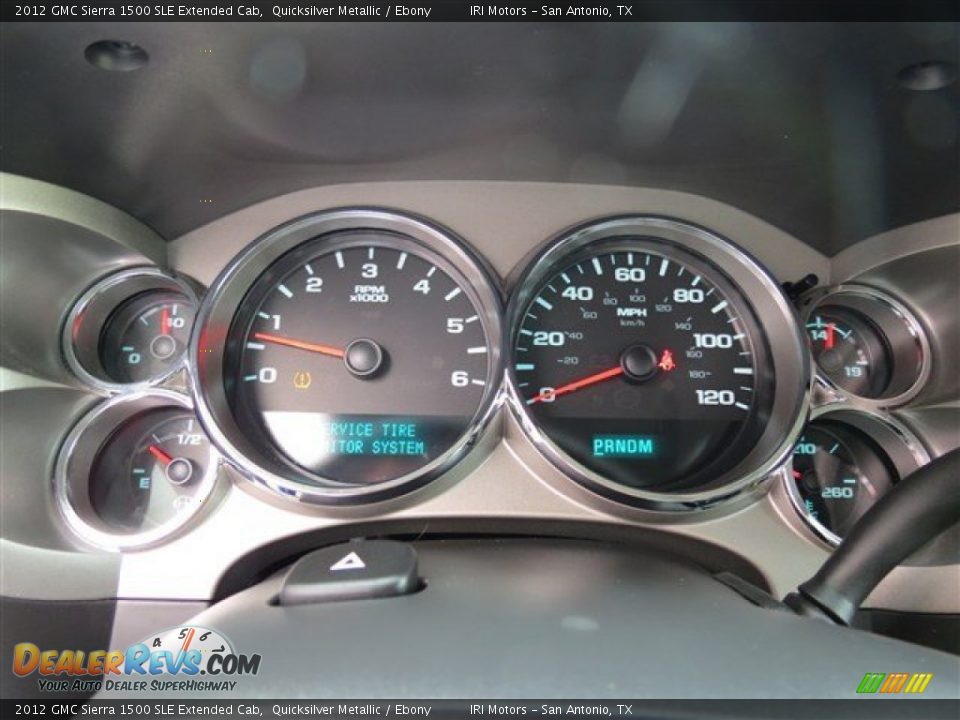 2012 GMC Sierra 1500 SLE Extended Cab Quicksilver Metallic / Ebony Photo #16