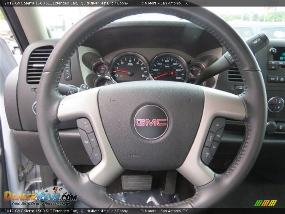 2012 GMC Sierra 1500 SLE Extended Cab Quicksilver Metallic / Ebony Photo #17