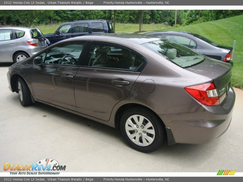 2012 Honda Civic LX Sedan Urban Titanium Metallic / Beige Photo #2