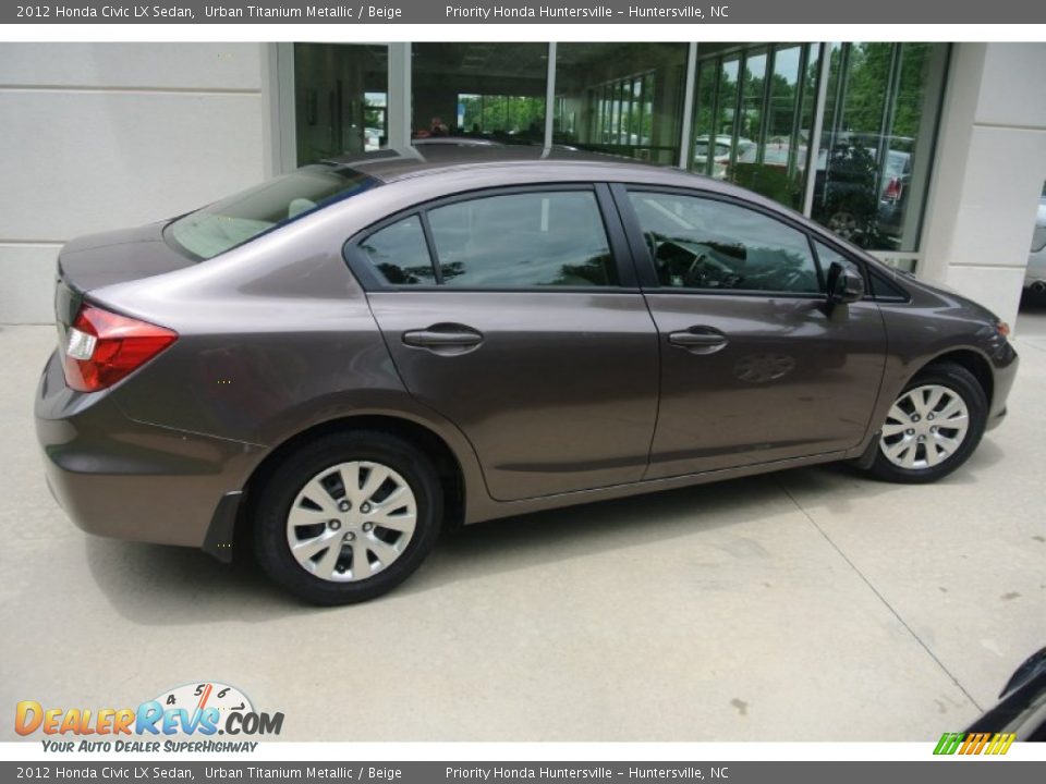 2012 Honda Civic LX Sedan Urban Titanium Metallic / Beige Photo #5