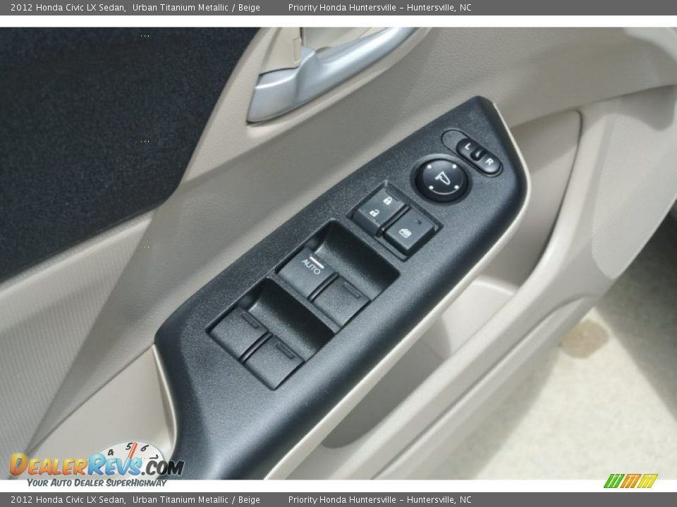 2012 Honda Civic LX Sedan Urban Titanium Metallic / Beige Photo #10