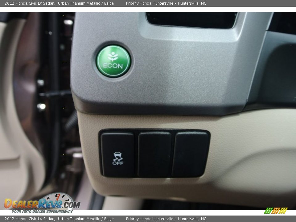 2012 Honda Civic LX Sedan Urban Titanium Metallic / Beige Photo #11