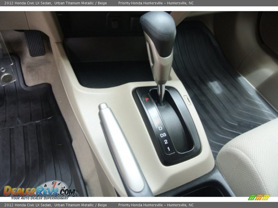 2012 Honda Civic LX Sedan Urban Titanium Metallic / Beige Photo #12