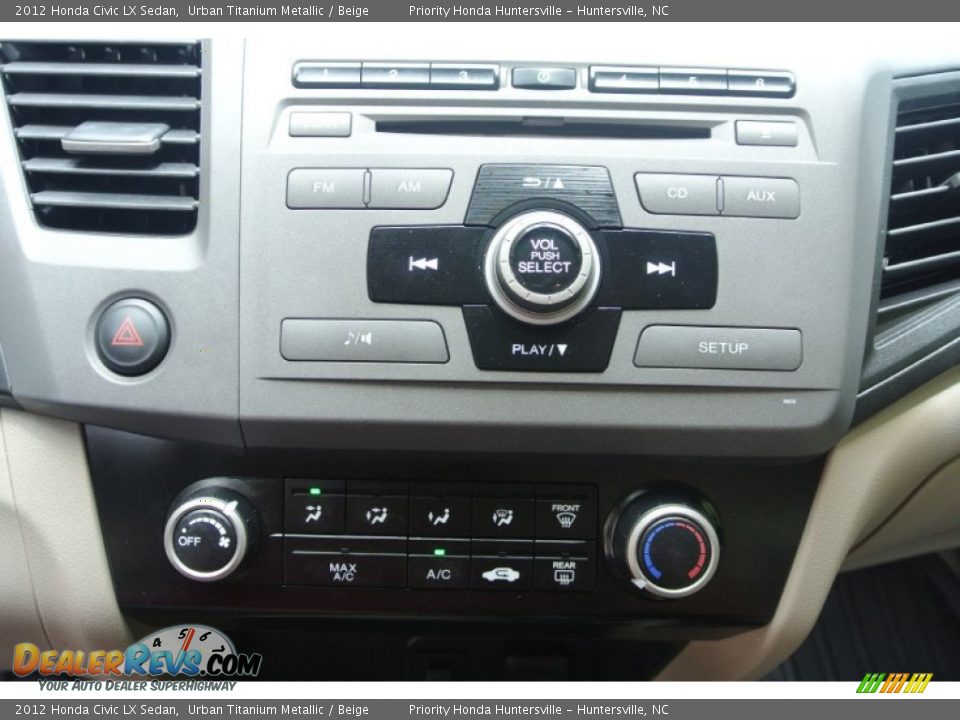 2012 Honda Civic LX Sedan Urban Titanium Metallic / Beige Photo #13
