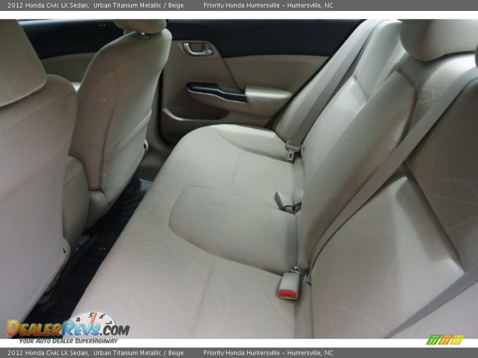 2012 Honda Civic LX Sedan Urban Titanium Metallic / Beige Photo #16