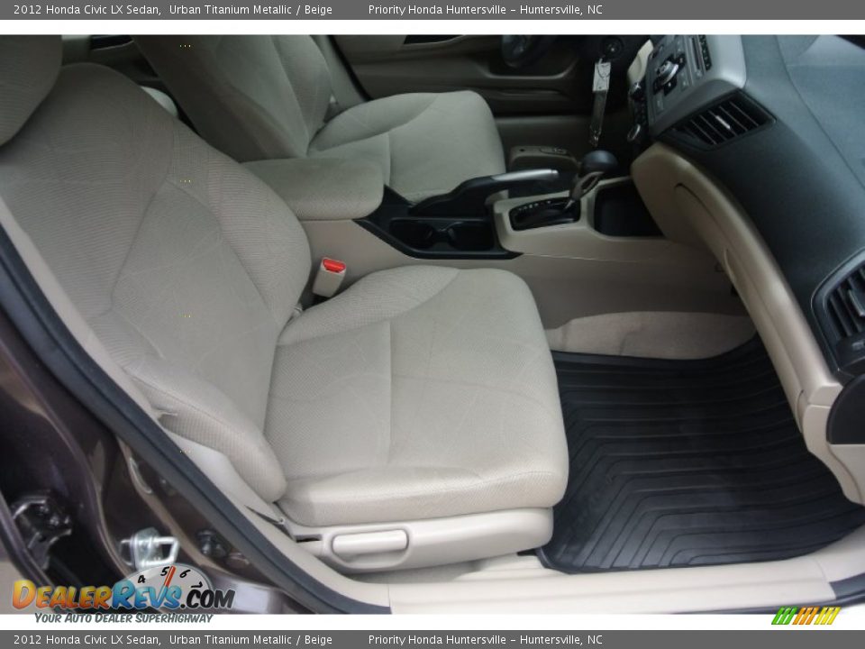 2012 Honda Civic LX Sedan Urban Titanium Metallic / Beige Photo #18