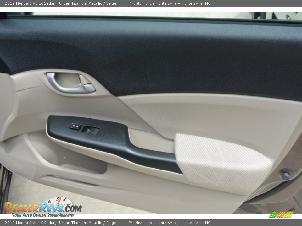 2012 Honda Civic LX Sedan Urban Titanium Metallic / Beige Photo #20