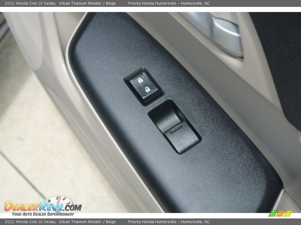 2012 Honda Civic LX Sedan Urban Titanium Metallic / Beige Photo #21