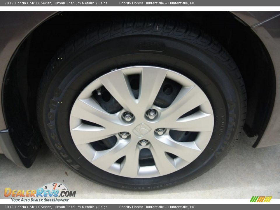2012 Honda Civic LX Sedan Urban Titanium Metallic / Beige Photo #22