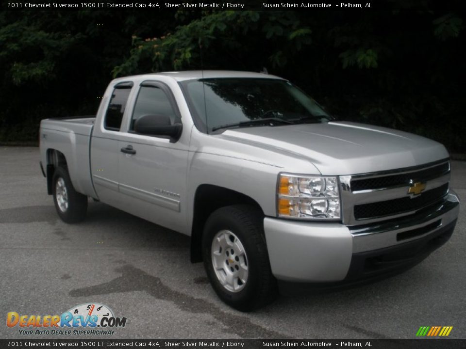 2011 Chevrolet Silverado 1500 LT Extended Cab 4x4 Sheer Silver Metallic / Ebony Photo #1