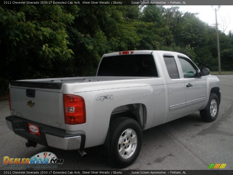 2011 Chevrolet Silverado 1500 LT Extended Cab 4x4 Sheer Silver Metallic / Ebony Photo #9