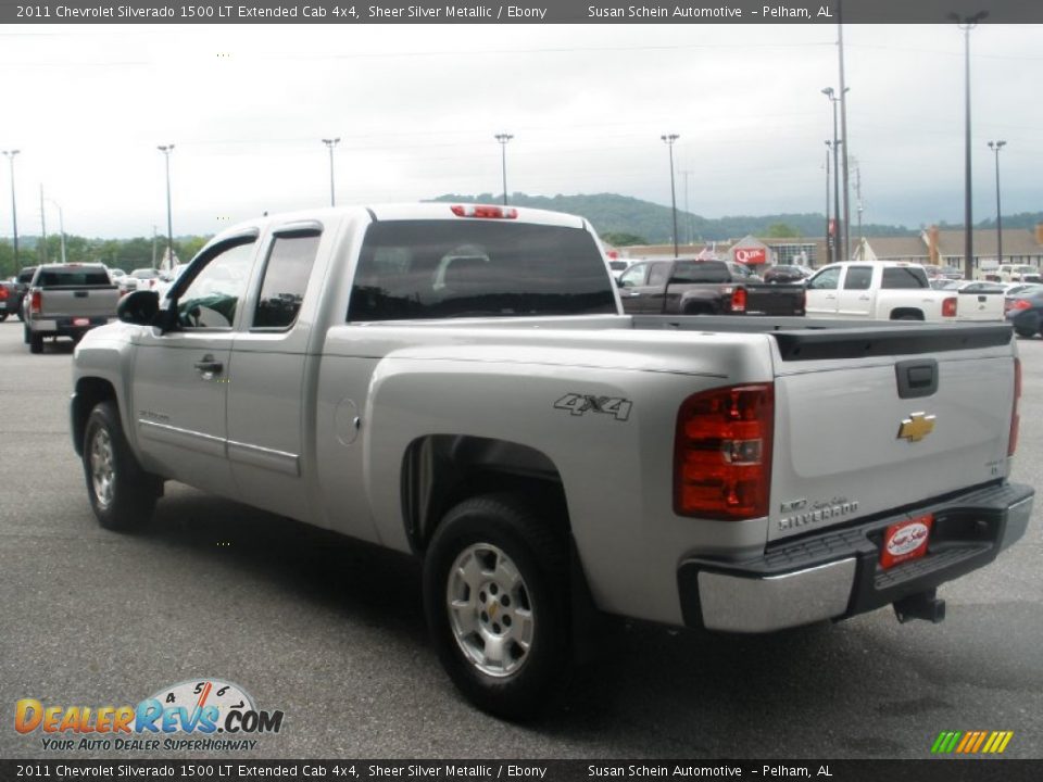 2011 Chevrolet Silverado 1500 LT Extended Cab 4x4 Sheer Silver Metallic / Ebony Photo #11
