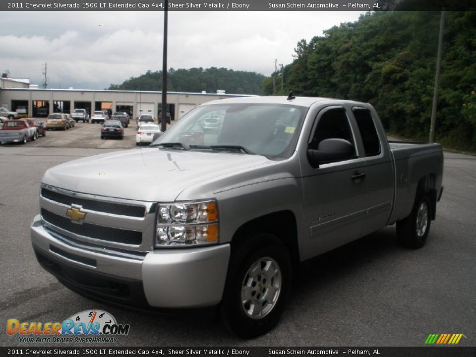 2011 Chevrolet Silverado 1500 LT Extended Cab 4x4 Sheer Silver Metallic / Ebony Photo #13