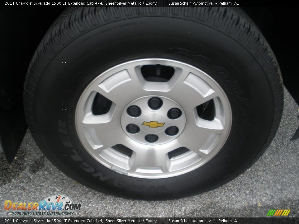 2011 Chevrolet Silverado 1500 LT Extended Cab 4x4 Sheer Silver Metallic / Ebony Photo #15