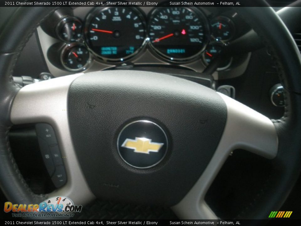 2011 Chevrolet Silverado 1500 LT Extended Cab 4x4 Sheer Silver Metallic / Ebony Photo #24