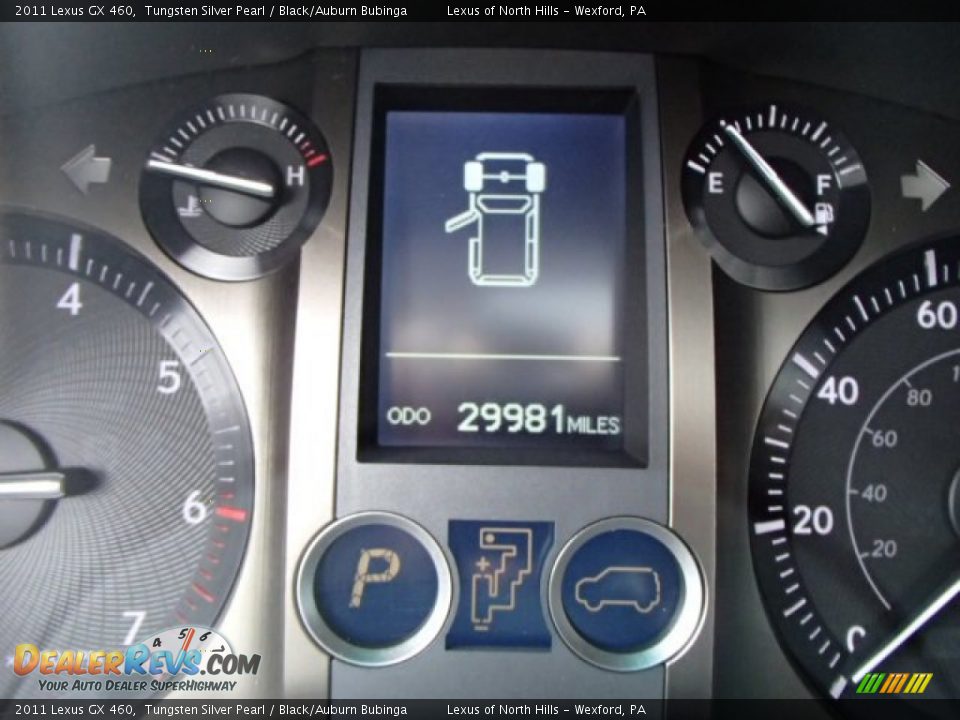 2011 Lexus GX 460 Tungsten Silver Pearl / Black/Auburn Bubinga Photo #19
