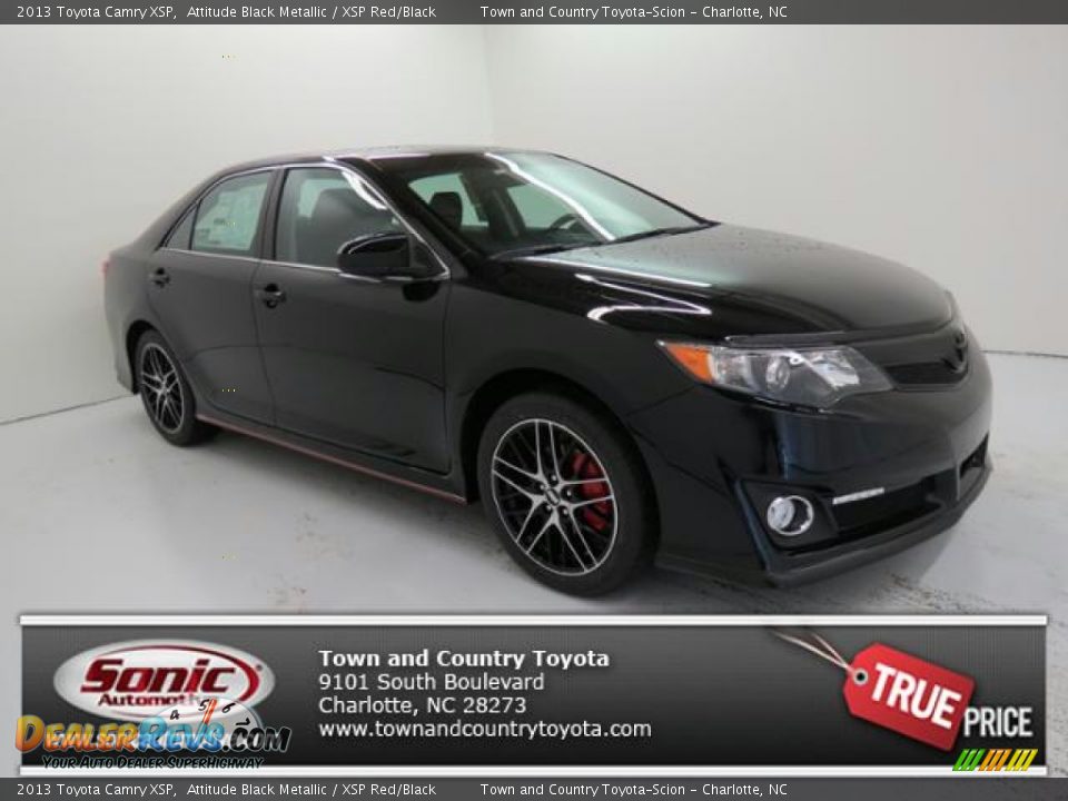 2013 Toyota Camry XSP Attitude Black Metallic / XSP Red/Black Photo #1