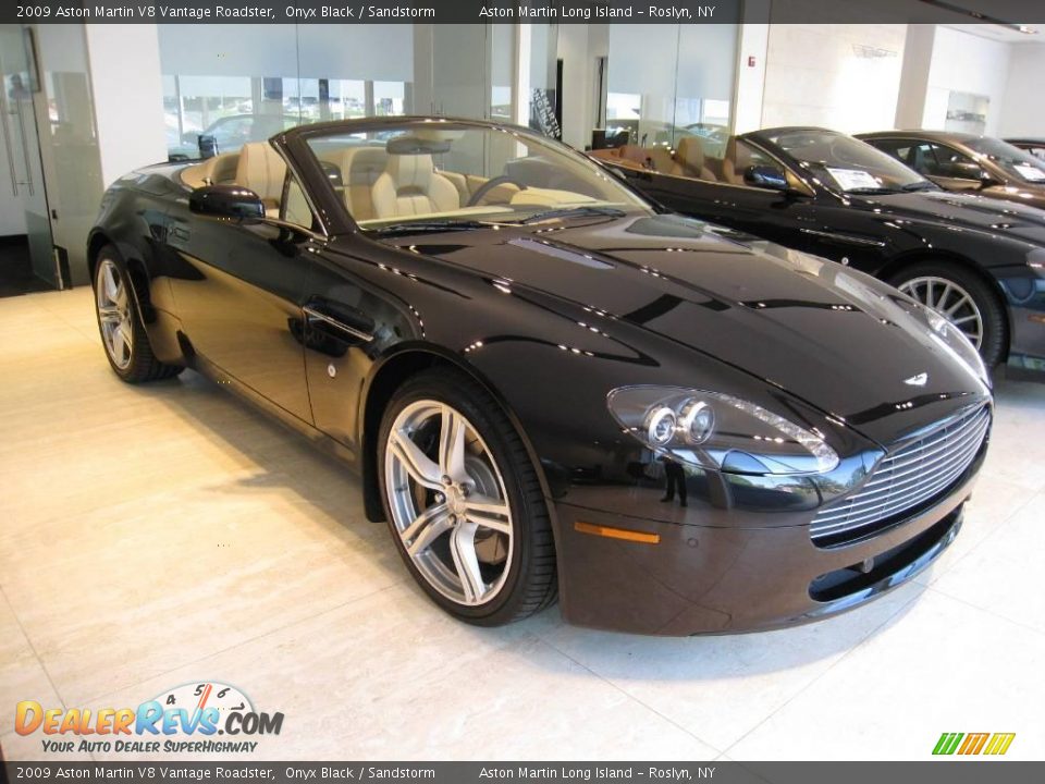 2009 Aston Martin V8 Vantage Roadster Onyx Black / Sandstorm Photo #1