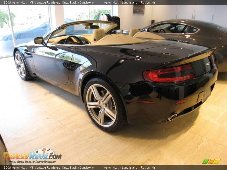 2009 Aston Martin V8 Vantage Roadster Onyx Black / Sandstorm Photo #5