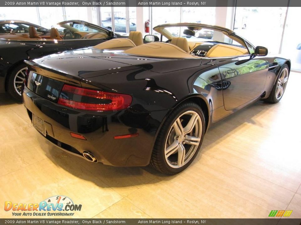 2009 Aston Martin V8 Vantage Roadster Onyx Black / Sandstorm Photo #6