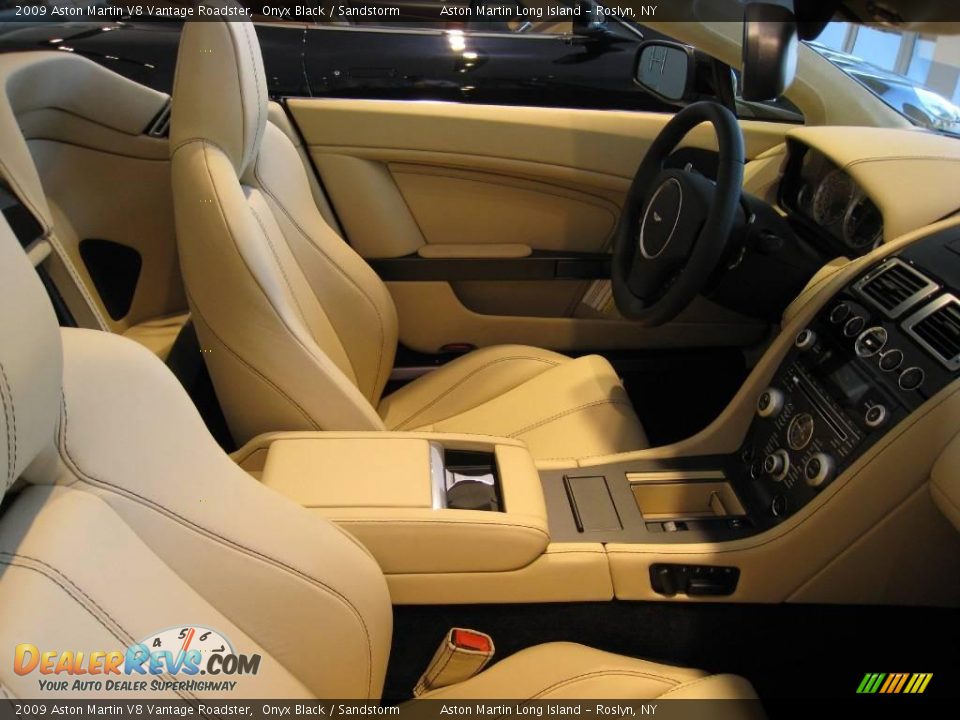 2009 Aston Martin V8 Vantage Roadster Onyx Black / Sandstorm Photo #8