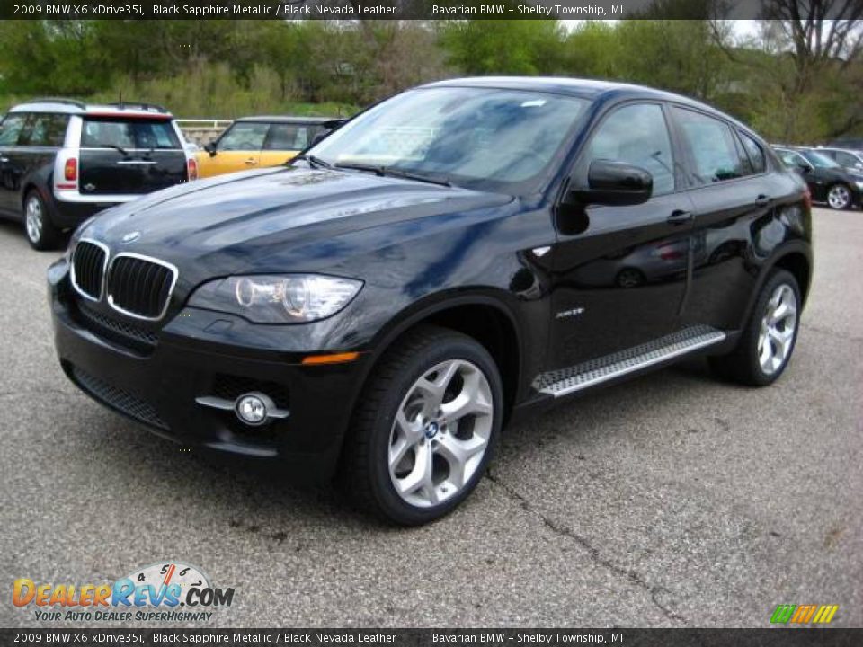 2009 BMW X6 xDrive35i Black Sapphire Metallic / Black Nevada Leather Photo #1