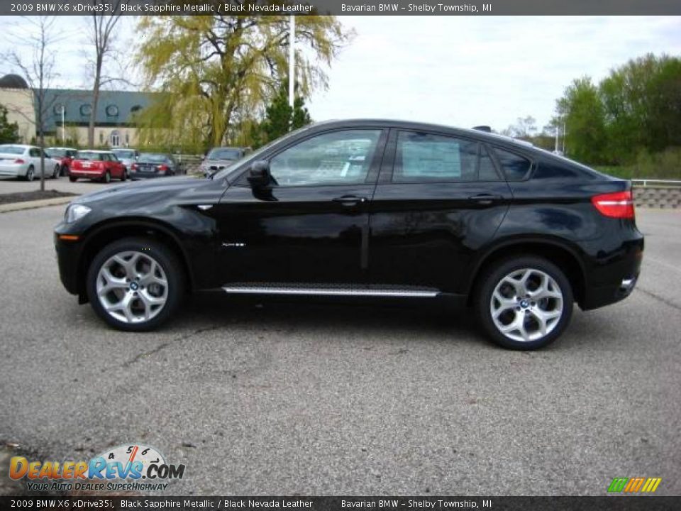 2009 BMW X6 xDrive35i Black Sapphire Metallic / Black Nevada Leather Photo #2