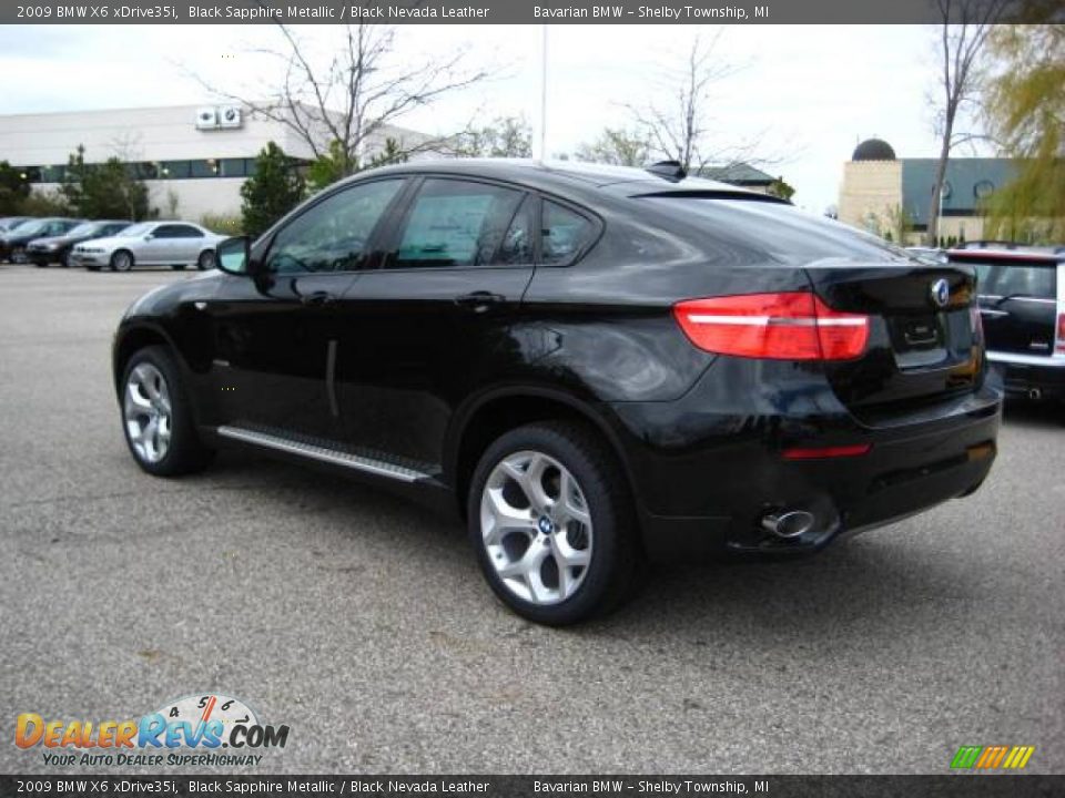 2009 BMW X6 xDrive35i Black Sapphire Metallic / Black Nevada Leather Photo #3