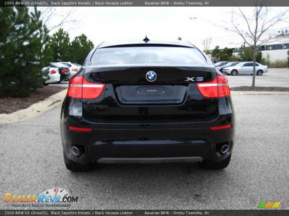 2009 BMW X6 xDrive35i Black Sapphire Metallic / Black Nevada Leather Photo #4