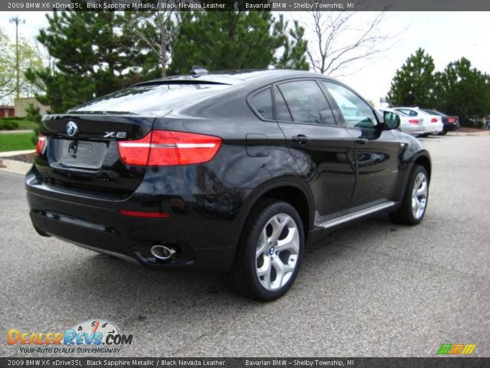 2009 BMW X6 xDrive35i Black Sapphire Metallic / Black Nevada Leather Photo #5