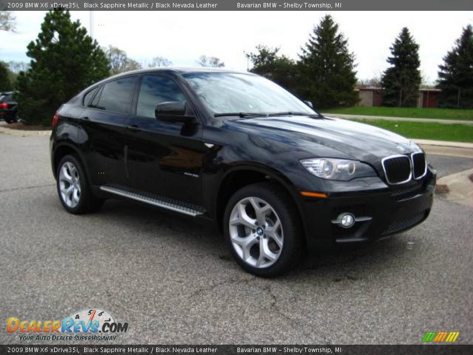 2009 BMW X6 xDrive35i Black Sapphire Metallic / Black Nevada Leather Photo #7