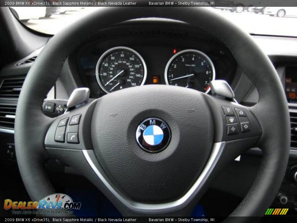 2009 BMW X6 xDrive35i Black Sapphire Metallic / Black Nevada Leather Photo #16